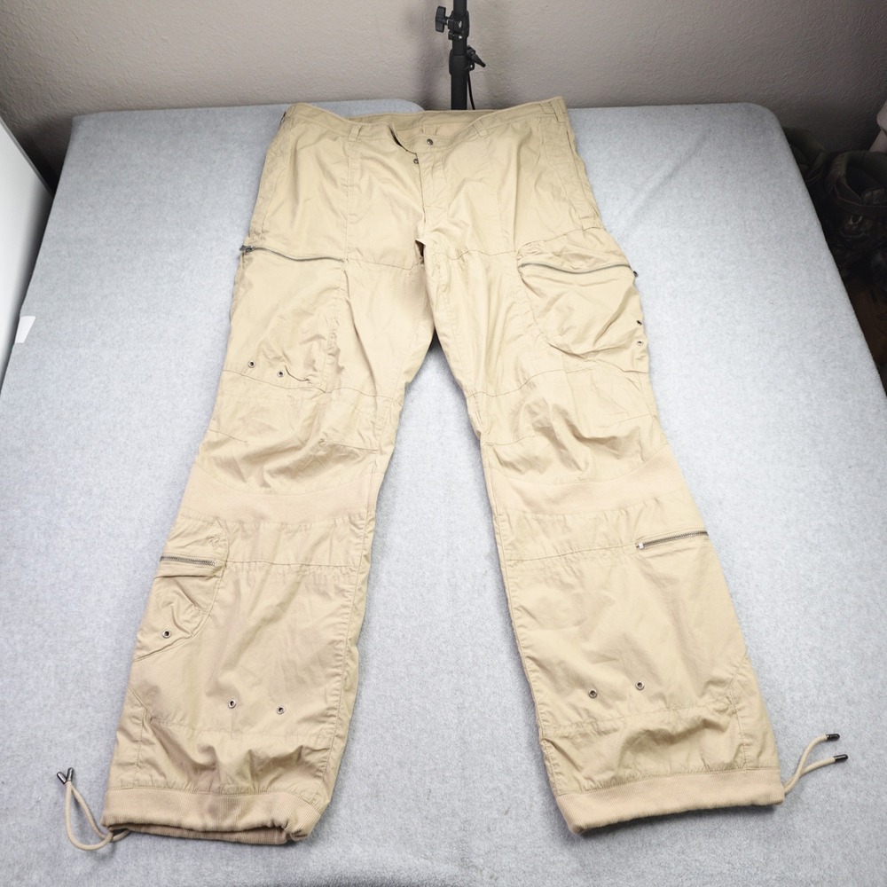RLX Ralph Lauren‎ Pants Mens 40R Tan Tactical Cargo Utility Drawstring Hem